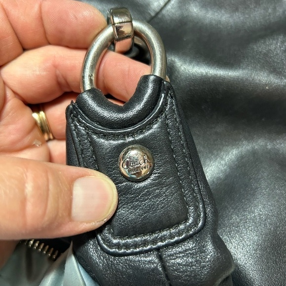 COACH Kristin Large Soft Black Leather Hobo Shoulder Bag READ GUC - Picture 7 of 12